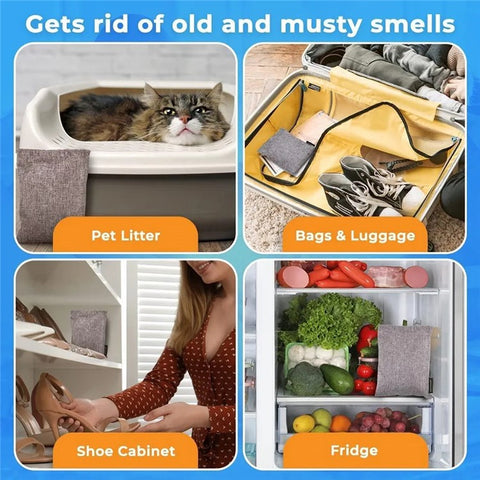 Activated Carbon Bag Car Home Dehumidification Odor Formaldehyde Removal Linen Bamboo Charcoal Bag