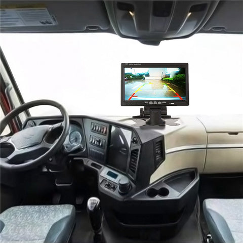 RH-701C 7" LCD Video Display Screen Rear View Monitor 8-LED Camera Parking and Reverse System Kit with 15m Video Cable