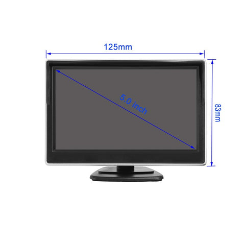 RH-510 High Brightness 12-LED Rear Camera Car Parking Reverse System Kit with 5'' LCD Display Monitor