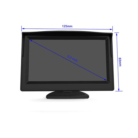RH-513 5'' LCD Display Monitor Car Parking Reverse Waterproof Butterfly-shaped Rear Camera with Video Line