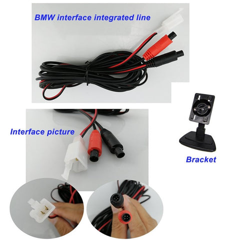 RH-513 5'' LCD Display Monitor Car Parking Reverse Waterproof Butterfly-shaped Rear Camera with Video Line