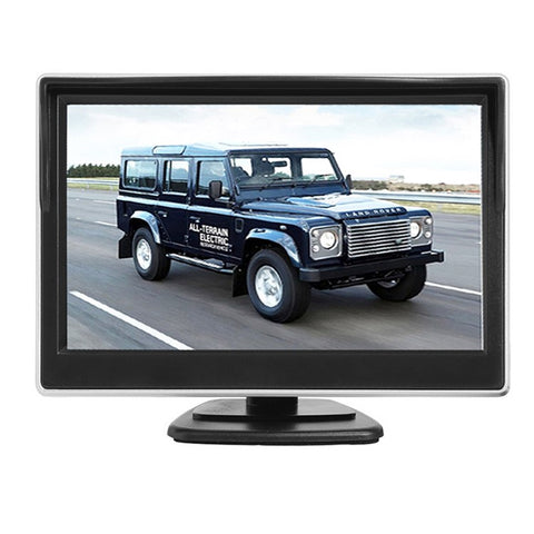 RH-511 Rear View Backup Car Camera Waterproof 5" LCD Video Display Screen Monitor Parking and Reverse Assist Safety System Kit for Vehicles