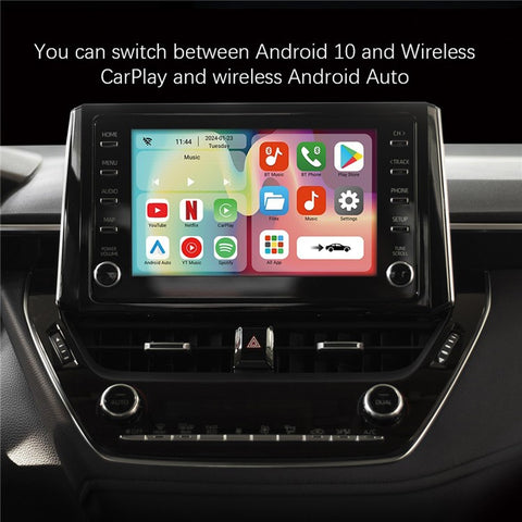 S1 Android 10 Smart AI Box Wireless Carplay  /  Android Auto Adapter Built-In Netflix Youtube, 2+16GB