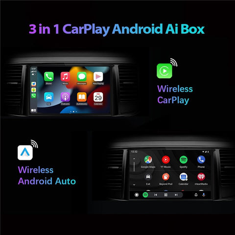 S1 Android 10 Smart AI Box Wireless Carplay  /  Android Auto Adapter Built-In Netflix Youtube, 2+16GB