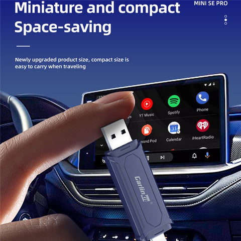 CARLINKIT Mini SE Pro Wireless CarPlay Android Auto Car Upgrade USB-A  /  Type-C Dual Port Adapter