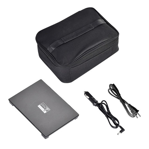 12V Electric Heated Lunch Bag for Travel Camping Oxford Cloth Insulated Food Warmer