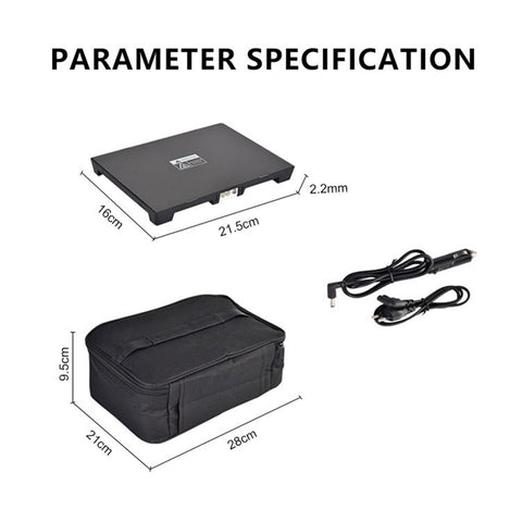 12V Electric Heated Lunch Bag for Travel Camping Oxford Cloth Insulated Food Warmer