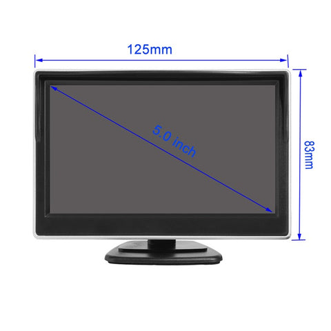 RH-508 Car Accessories 5'' LCD Display Monitor 4-LED Rear Camera Car Reversing Kit with AV1 AV2 Vide Inputs