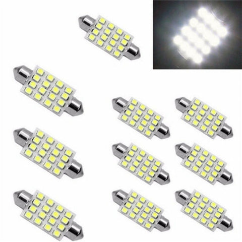 42PCS Car LED Light Kit T10 6000K Xenon White Replacement Bulbs for Interior Exterior