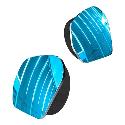 2Pcs Car Rearview Mirror Blind Spot Auxiliary 360 Degree Wide Angle Frameless HD Reflector