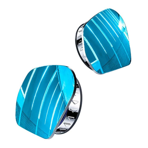 2Pcs Car Rearview Mirror Blind Spot Auxiliary 360 Degree Wide Angle Frameless HD Reflector