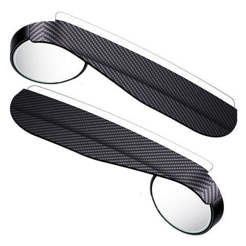 2Pcs Car Blind Spot Mirror 360 Degree Adjustable Rear View Mirror with Rain Shield