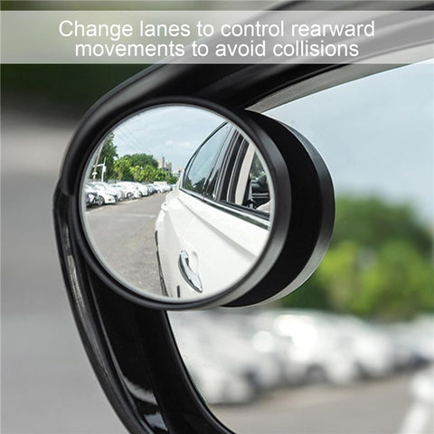 2Pcs Car Blind Spot Mirror 360 Degree Adjustable Rear View Mirror with Rain Shield