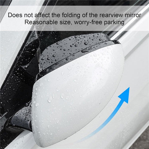 2Pcs Car Blind Spot Mirror 360 Degree Adjustable Rear View Mirror with Rain Shield