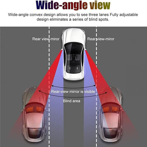 Car Rear View Mirror 360-Degree Rotatable Wide Angle Blind Spot Mirror Auxiliary Parking Aid