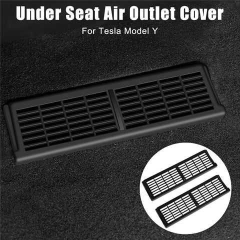 2Pcs / Set For Tesla Model Y Under Seat Air Vent Cover Plastic Air Outlet Grille Protect Cover