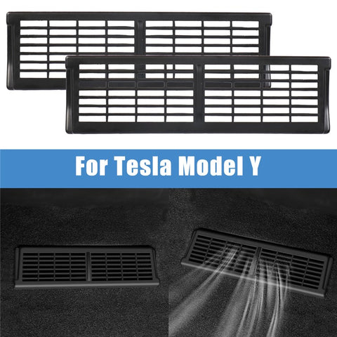 2Pcs / Set For Tesla Model Y Under Seat Air Vent Cover Plastic Air Outlet Grille Protect Cover