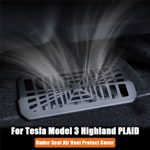 2Pcs / Set For Tesla Model Y Under Seat Air Vent Cover Plastic Air Outlet Dustproof Shield