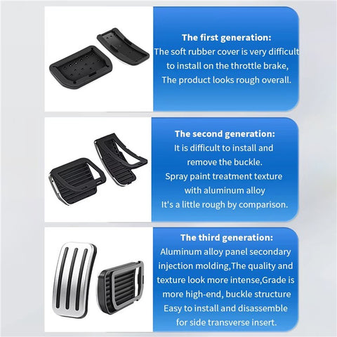 2Pcs / Set For Tesla Model Y  /  3 Car Styling Non Slip Accelerator Brake Pedal Pad Cover