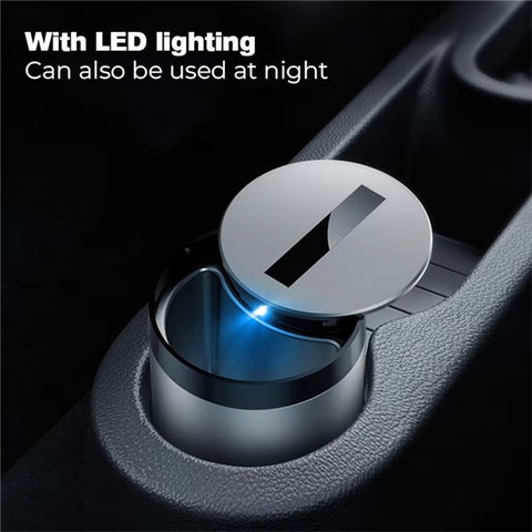 Infrared Sensor Smart Auto Open / Close Aluminum Alloy Car Ashtray with Built In LED Light