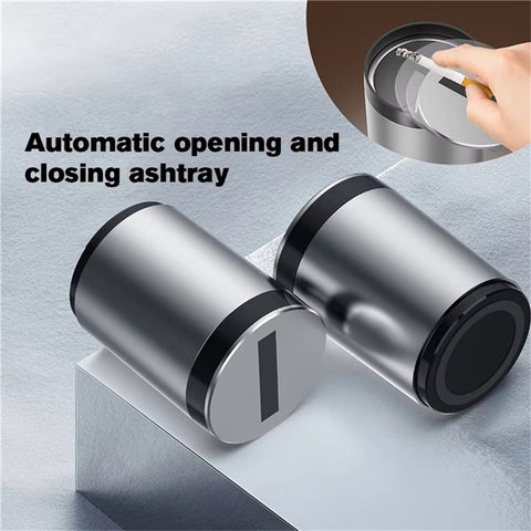 Infrared Sensor Smart Auto Open / Close Aluminum Alloy Car Ashtray with Built In LED Light