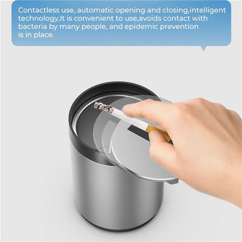 Infrared Sensor Smart Auto Open / Close Aluminum Alloy Car Ashtray with Built In LED Light