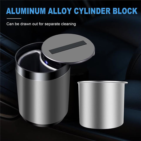 Infrared Sensor Smart Auto Open / Close Aluminum Alloy Car Ashtray with Built In LED Light