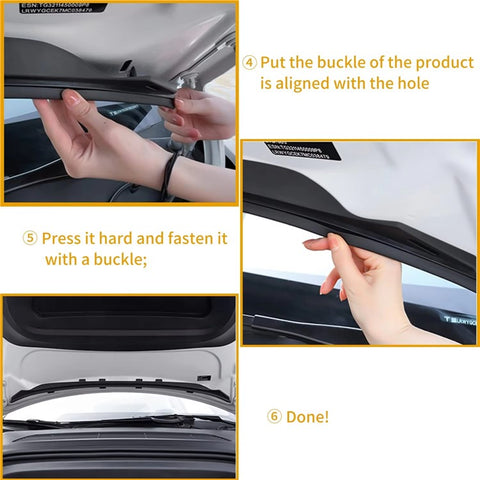 For Tesla Model 3 Front Hood Waterproof Seal Strip Engine Cover Dust Protection Rubber Gasket