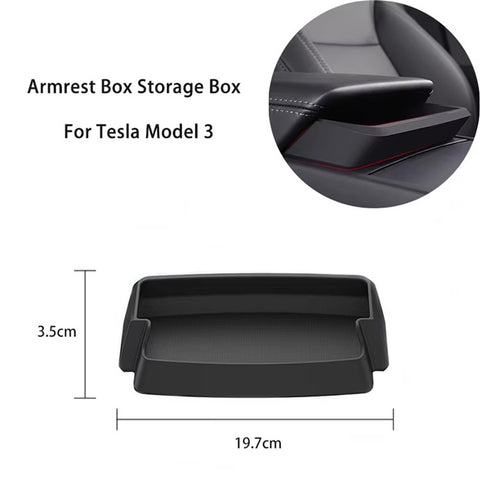 For Tesla Model 3 Highland 2024 2025 Center Console Storage Box Armrest Organizer Tray