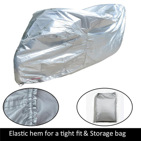 Waterproof Motorcycle Cover UV Protection Silver Coated 210D Oxford Fabric Dust Cover , Size XL / 245 x 105 x 125cm