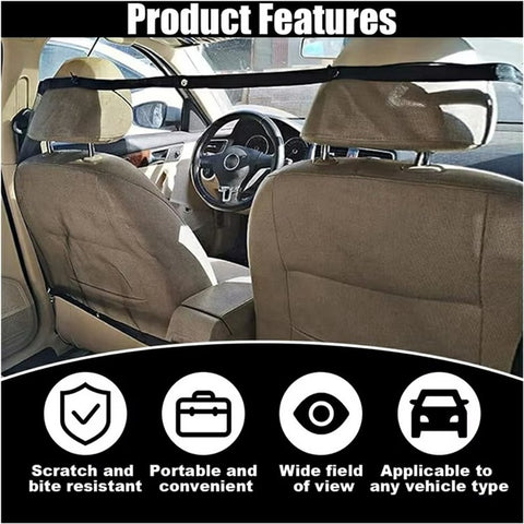 Car Pet Barrier Safety Net with Hooks Oxford Cloth Dog Backseat Divider Mesh Fence for Vehicle