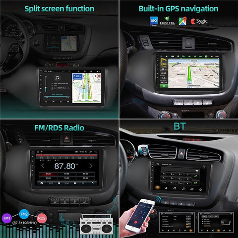 9 Inch Car Stereo Display Screen with Cooling Fan GPS Navigation Android 13 Multimedia Player for Central Control , 2+32GB