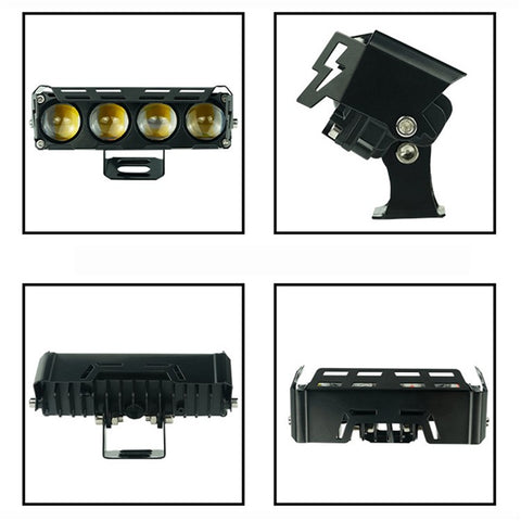 MOFOX 4-LED Motorcycle Auxiliary Light Waterproof Motorbike External Headlight Fog Lamp