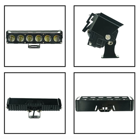 MOFOX 6-LED Motorcycle Auxiliary Light Waterproof Motorbike External Headlight Fog Lamp