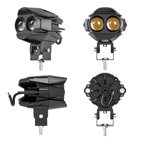 MOFOX W05 Motorcycle LED Fog Light Dual Head Spotlight 40W 8000Lms High / Low Beam Light