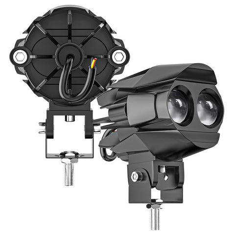 MOFOX W05 Motorcycle LED Fog Light Dual Head Spotlight 40W 8000Lms High / Low Beam Light