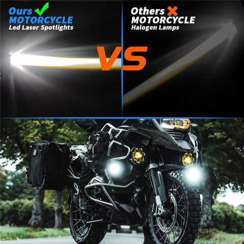 MOFOX W05 Motorcycle LED Fog Light Dual Head Spotlight 40W 8000Lms High / Low Beam Light