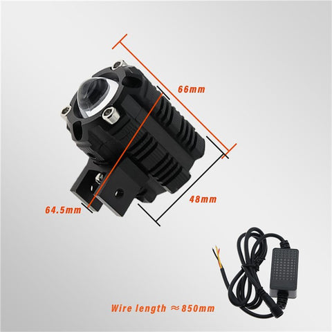 V05 1 Pair Motorcycle LED Fog Lights IP67 Waterproof Aluminum Alloy Housing High Low Beam Spotlight