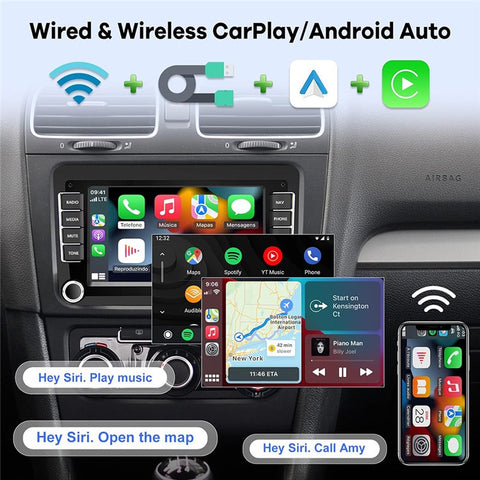 RH5013C 7 Inch Touch Screen Android 13 Car Stereo Radio Android Auto Multimedia Player, 2+32GB