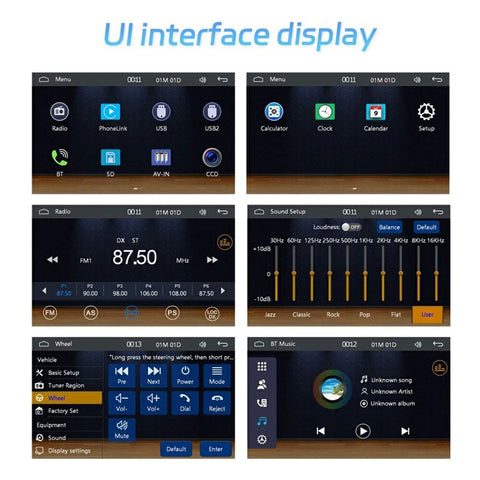 F7805C Wired CarPlay 4.1 Inch Touch Screen MP5 Car Radio Bluetooth-Compatible SD AUX USB 7 Color Lights Multimedia Player