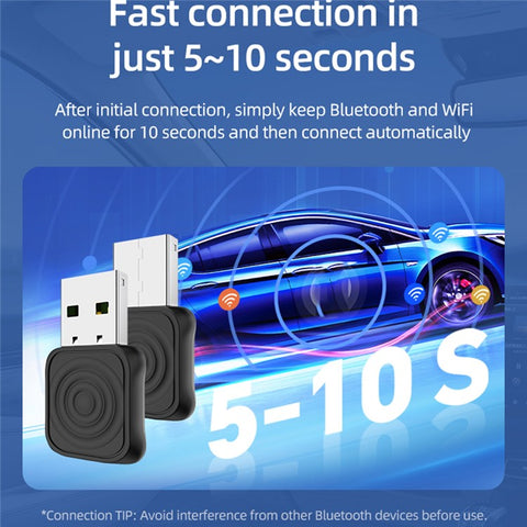 CARLINKIT Mini Ultra Wireless CarPlay Android Auto Adapter for Wired CarPlay Android Auto Car Upgrade