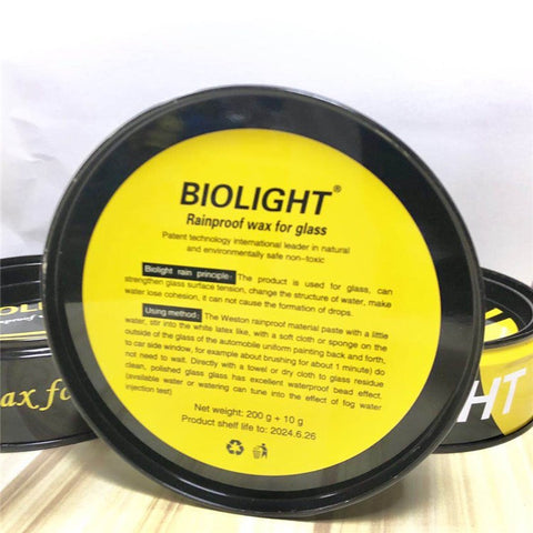 BIOLIGHT Water Repellent Cream for Car Rearmirror Rear Mirror Windshield Glass