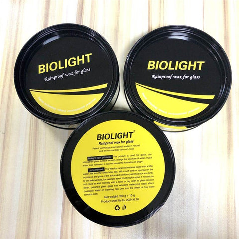 BIOLIGHT Water Repellent Cream for Car Rearmirror Rear Mirror Windshield Glass