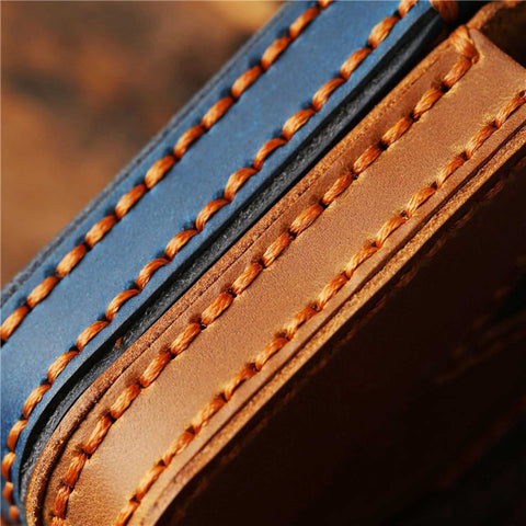 B038 Crazy Horse Cowhide Leather Sleeve 3-Button Car Key Remote Cover Protector Case for Toyota Corolla RAV4 Camry