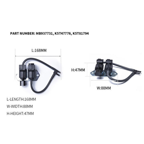 A0149 Solenoid Valve for Pajero L200 Car Accessories Solenoid Valve OE: MB937731, K5T47776, K5T81794