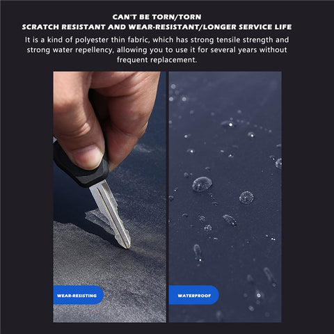 1026 190T Silver Coated Cloth Car Cover Reflective UV Protection Waterproof Car Hood