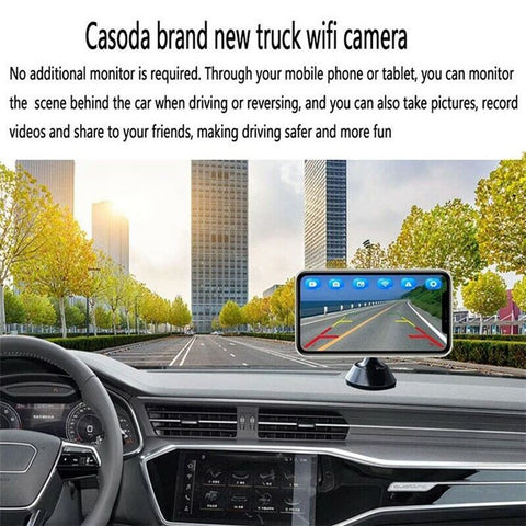 WCA102 WiFi Wireless Camera for 12-36V Car, Bus HD 1080P Infrared Night Vision Rear View Camera