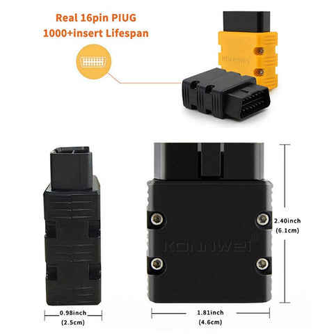 KONNWEI KW902 Bluetooth-compatible 4.0 5.0 ELM327 OBD2 IOS / Android Dual-Mode Car Fault Detector Diagnosis Device