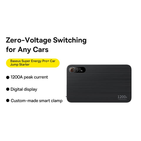 BASEUS Super Energy Pro+ Car Jump Starter 12000mAh with Smart Digital Display