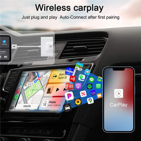 THT-020-3 Wireless CarPlay Adapter Car Dongle Wired to Wireless CarPlay Converter Support Online Update